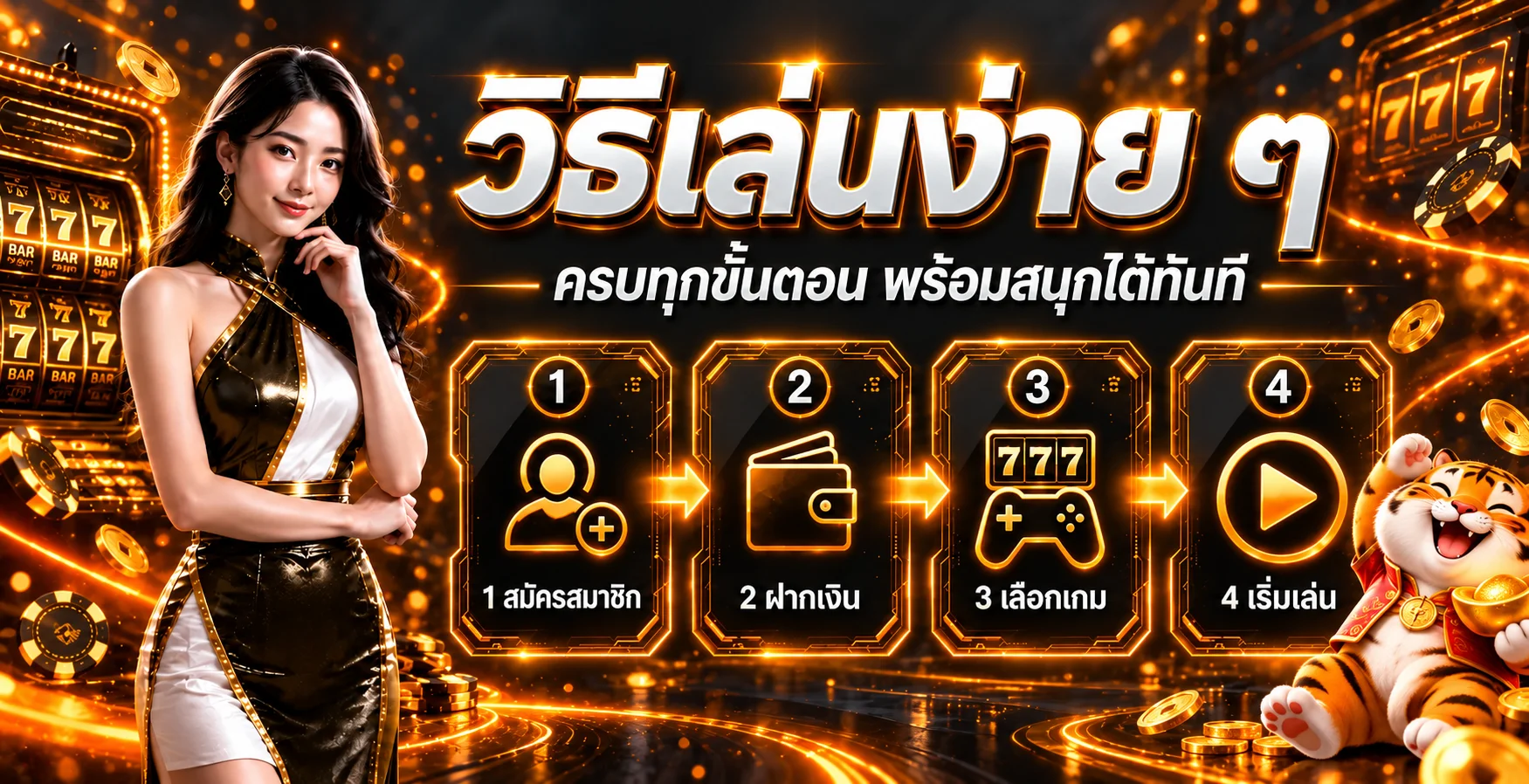 ขั้นตอนเริ่มใช้งาน RUAYJA ตั้งแต่สมัครถึงเลือกเกม